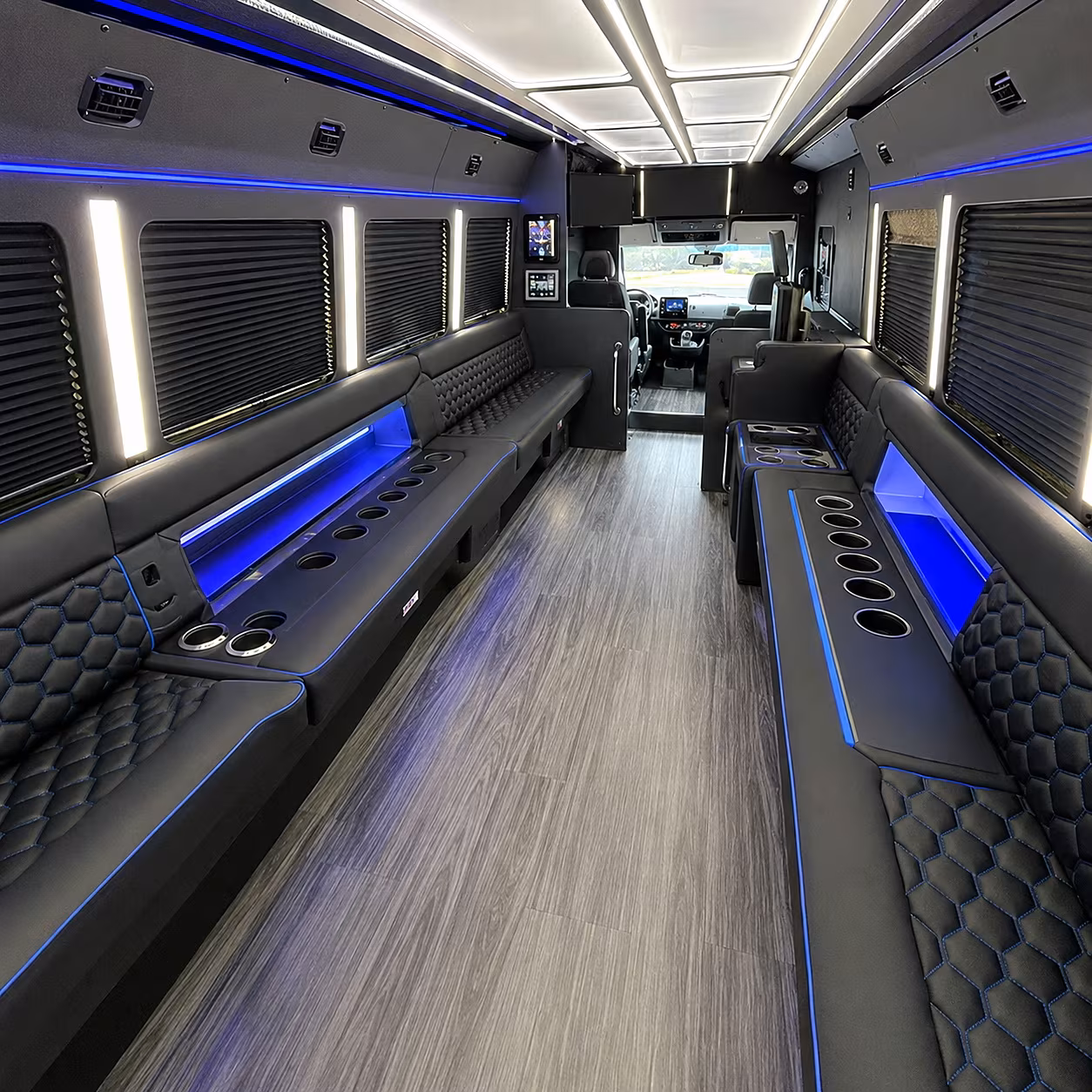 Berkeley Bachelor & Bachelorette Transportation party bus interior