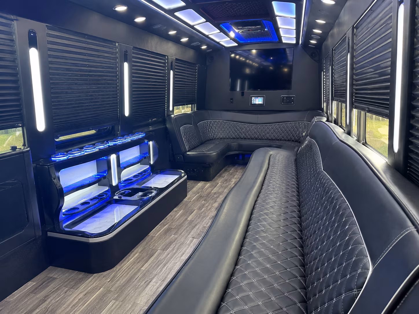 Berkeley Concert & Music Festival Transportation party bus interior