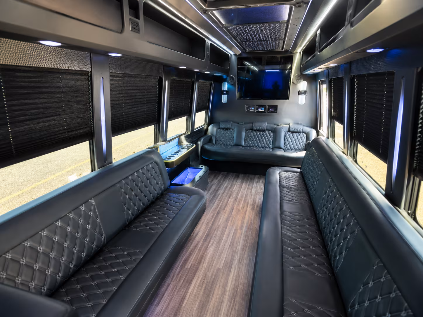 Berkeley Private Event Transportation party bus exterior