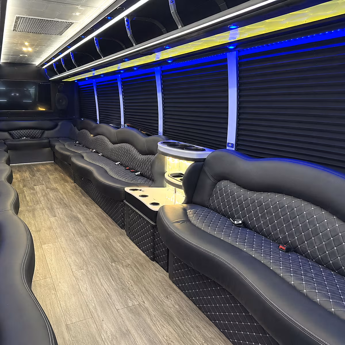 Berkeley Private Event Transportation party bus interior