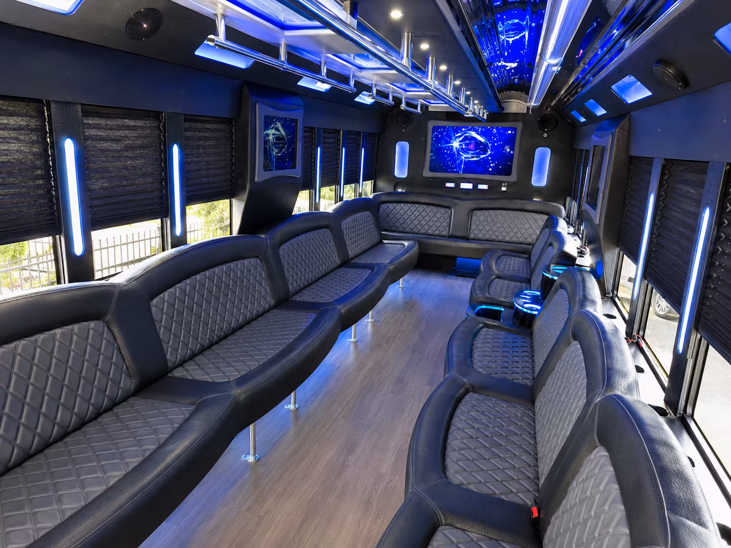 Berkeley Private Event Transportation party bus exterior