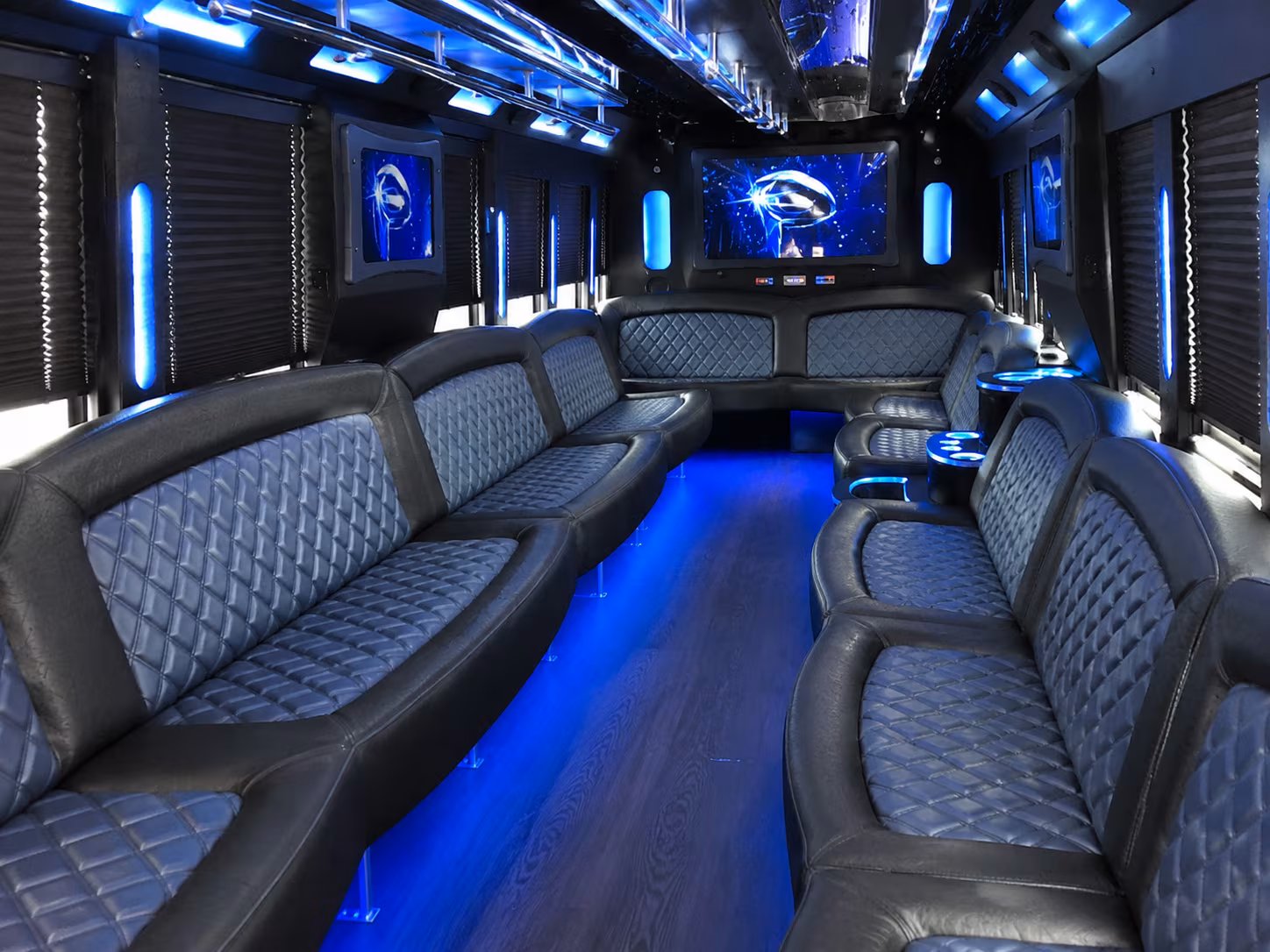 Berkeley Prom & Homecoming Transportation party bus interior
