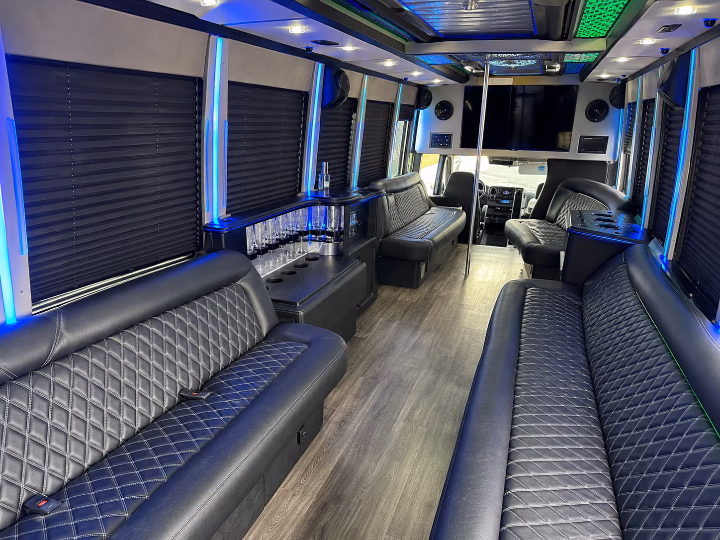 Berkeley Wedding Transportation party bus exterior