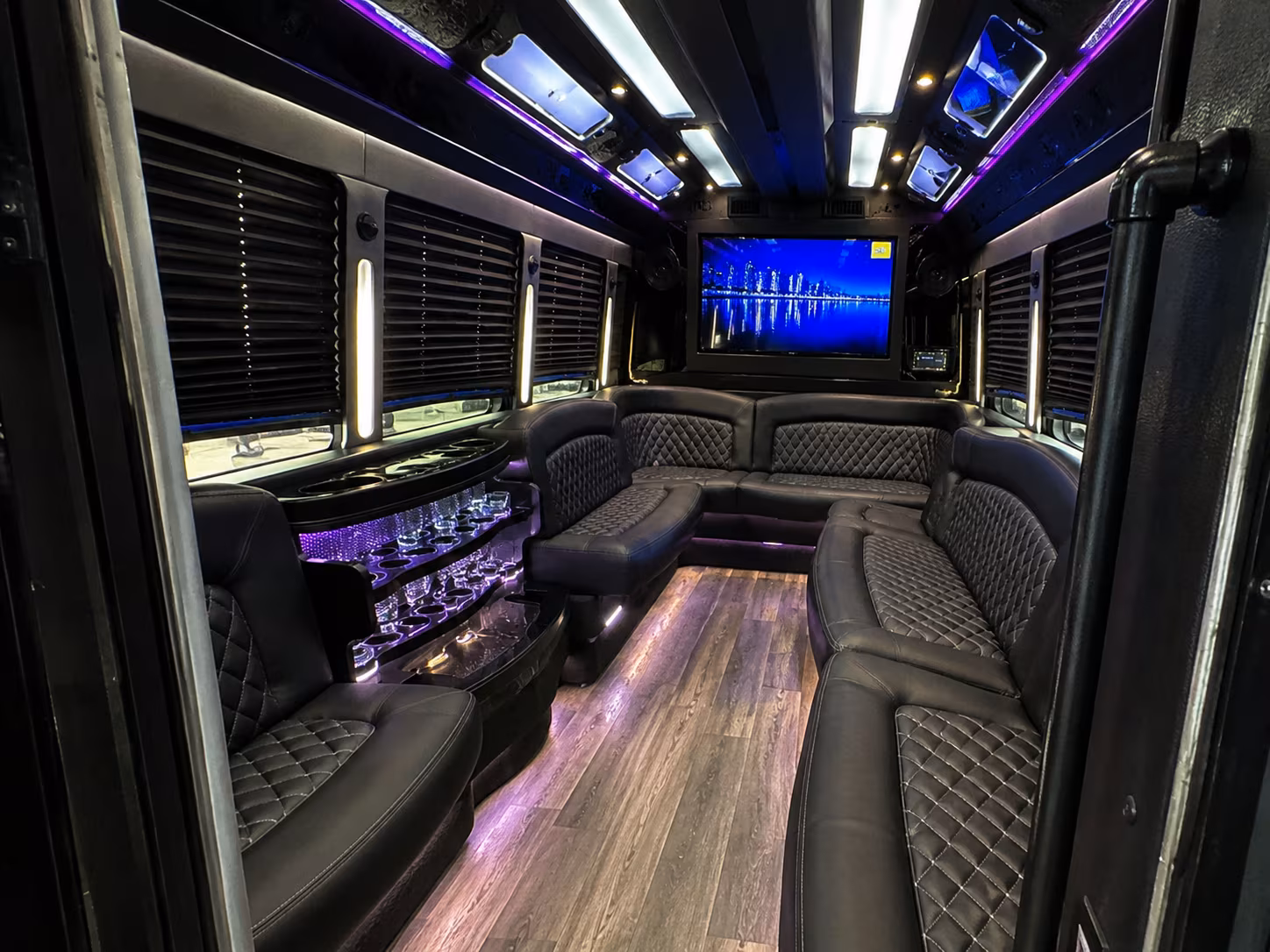 Berkeley Wedding Transportation party bus exterior