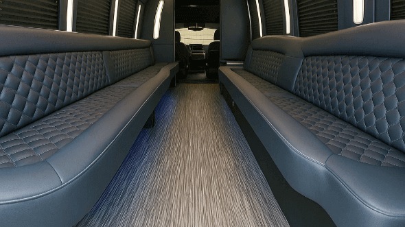 18 passenger party bus interior