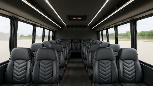 Interior of Charter Bus Company Berkeley's 28 Passenger Minibus in Berkeley