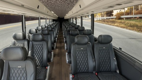 Interior of Charter Bus Company Berkeley's 35 Passenger Minibus in Berkeley