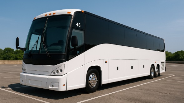 Exterior of Charter Bus Company San Leandro's 40 Passenger Party Bus in San Leandro