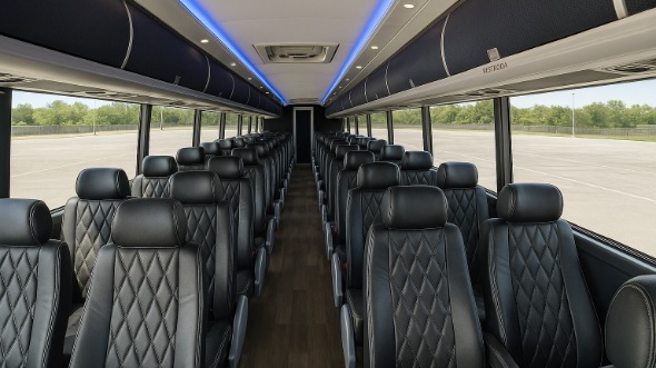 Interior of Charter Bus Company Berkeley's 46 Passenger Charter Bus in Berkeley