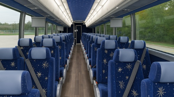 Interior of Charter Bus Company Berkeley's 47 Passenger Charter Bus in Berkeley