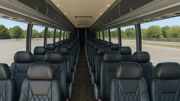 Interior of Charter Bus Company Berkeley's 48 Passenger Charter Bus in Berkeley