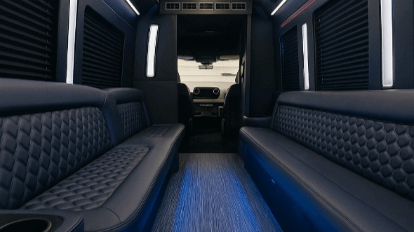 50 passenger party bus interior