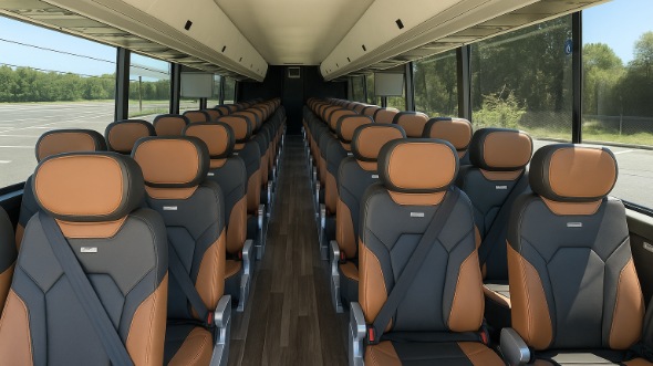 Interior of Charter Bus Company Berkeley's 51 Passenger Charter Bus in Berkeley