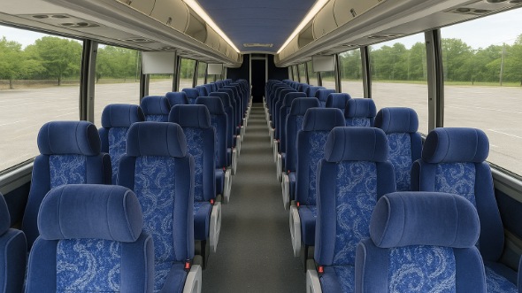 Interior of Charter Bus Company Berkeley's 56 Passenger Charter Bus in Berkeley