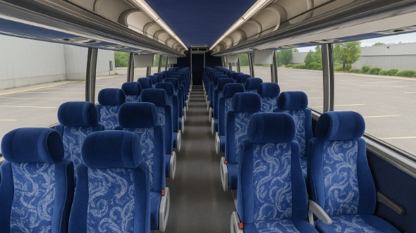 Interior of Charter Bus Company Berkeley's ADA Charter Bus in Berkeley